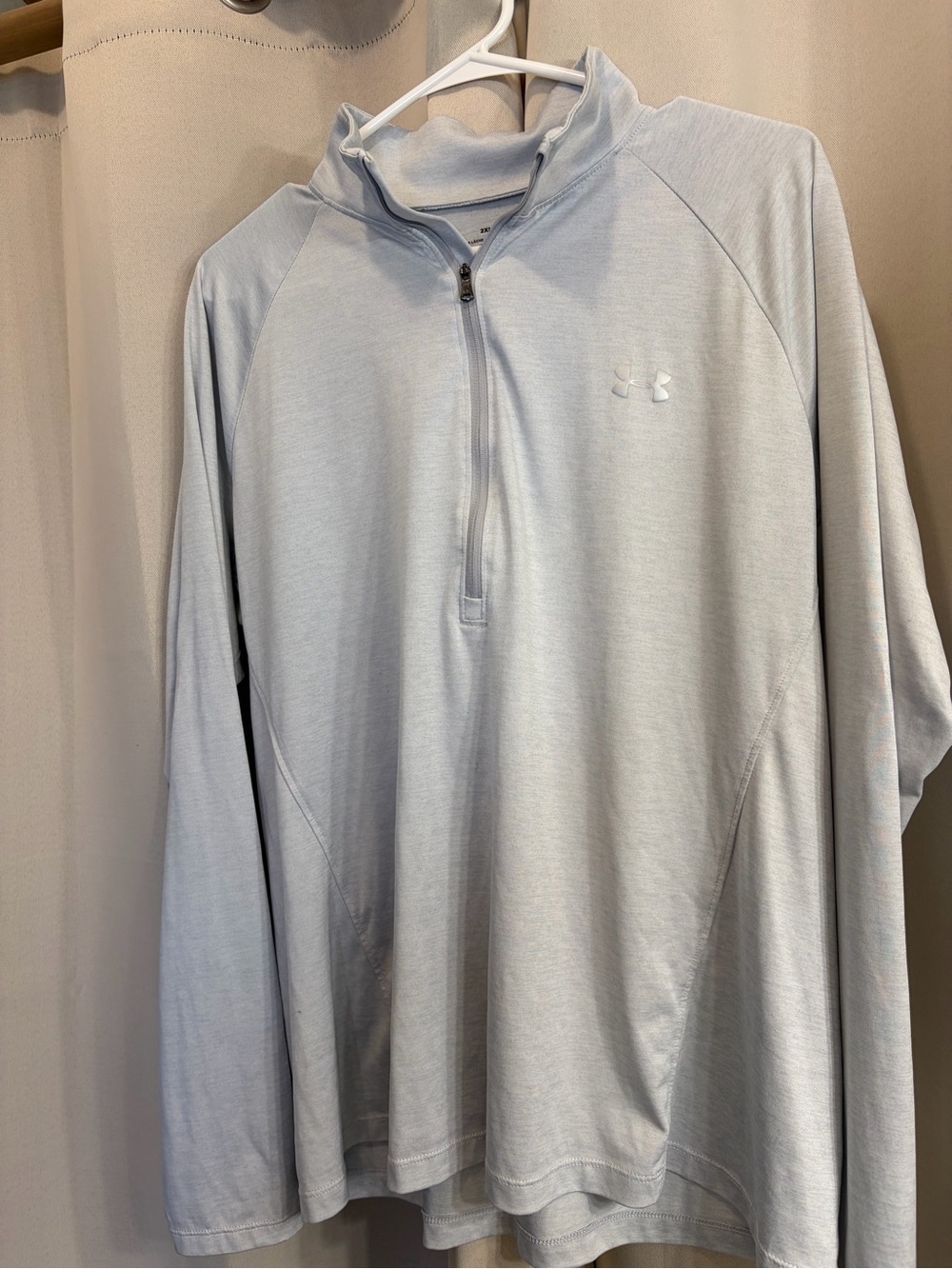 Under Armour Women’s 2XL HeatGear Loose Fit Quarter Zip Pullover Light Blue